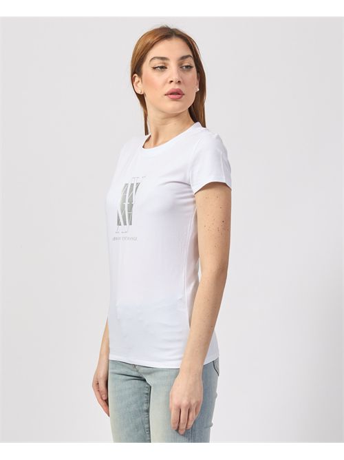 T-shirt femme AX avec double logo inversé ARMANI EXCHANGE | XW000511-AF11929U0002